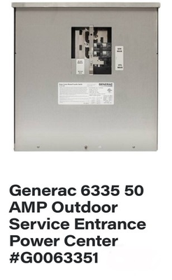#ad #ad Generac 6335 Transfer Generac 200 Amp 50 Generator NEMA 3R Model G0063351 $519.49