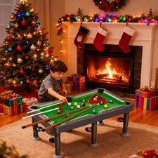 Mini 20-Inch Billiard Table   Portable Desktop Pool Game with Cue, Ball  Acc...