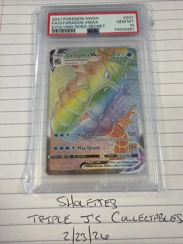 Gyarados Vmax #207/203 - 2021 Pokemon SWSH Evolving Skies - GEM Mint PSA 10