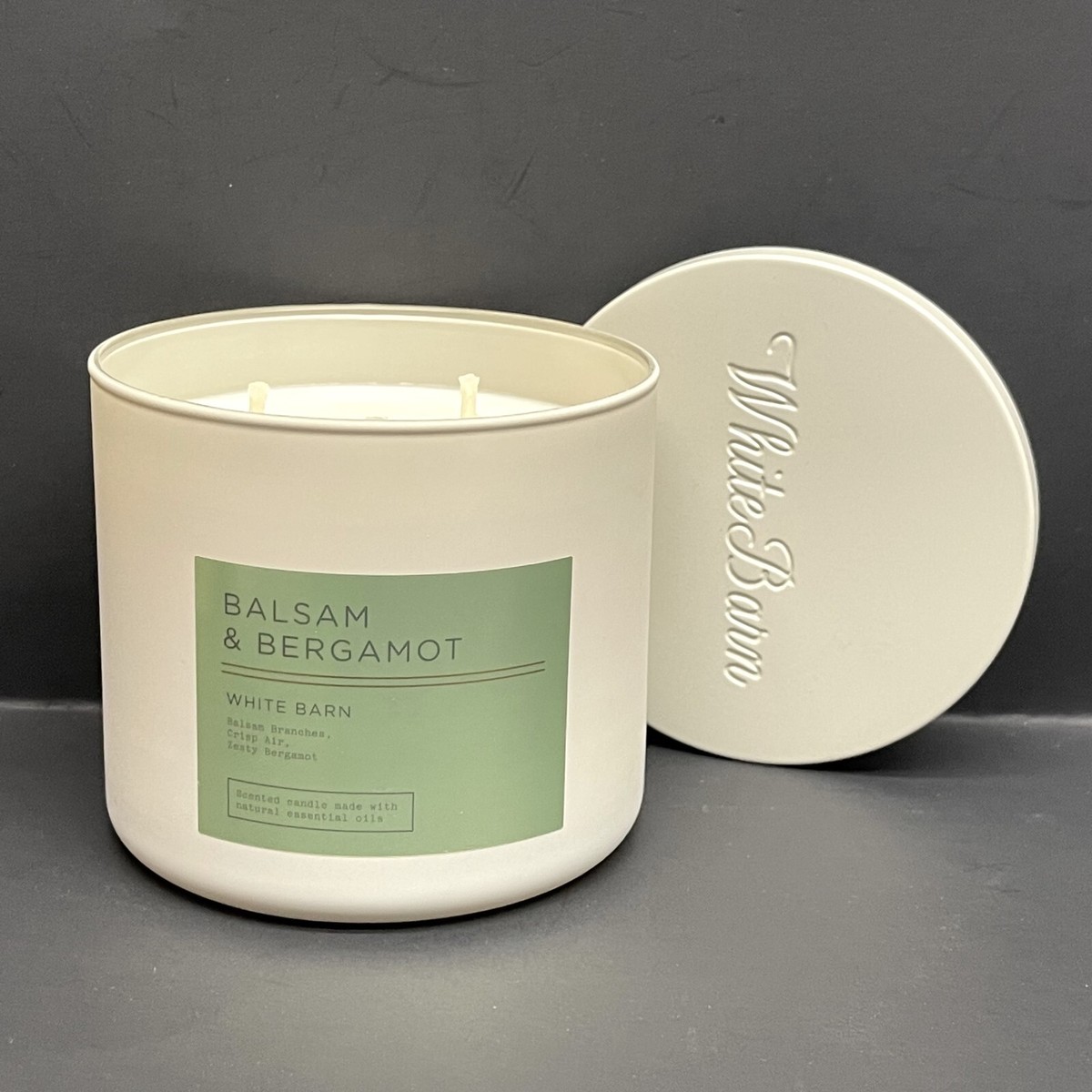 Bath & Body Works BALSAM & BERGAMOT Candle LARGE 14.5 oz 3-Wick
