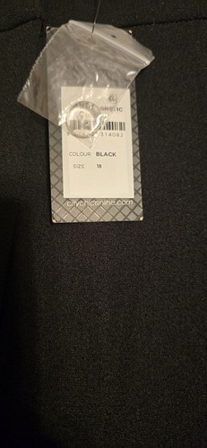 City Chic Pants Magnetic Womens Plus Sz 16 Black Straight Leg - Picture 7 of 11