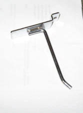 4 inch Chrome Peg Hook for Slatwall (Slatwall Hooks) - 25 pcs **SLIGHTLY USED**