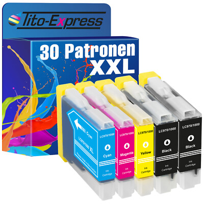 30 Patronen PlatinumSerie für Brother DCP-135 C DCP-157 C MFC-235 C MFC-260 C LC
