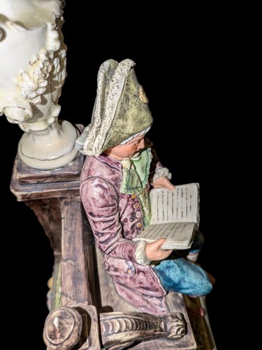 EXCEPTIONAL Antique Porcelain Bohemian Royal Dux Figure Of NAPOLEON Reading - Picture 7 of 13