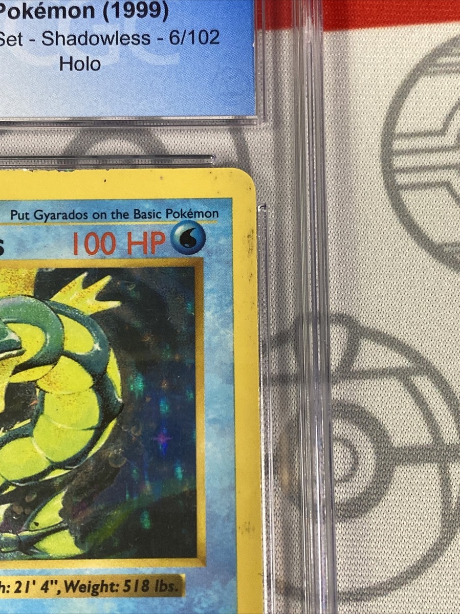 CGC 5.5 Pokémon TCG Gyarados Base Set 6/102 Holo Shadowless Holo
