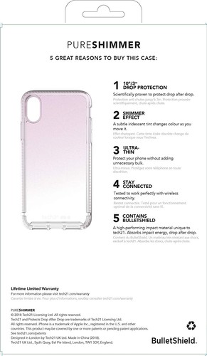 Official Genuine Tech21 (iPhone XR) Case Pure Shimmer Tough Shockproof Cover - Picture 5 of 11