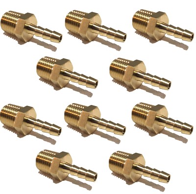 7/16 X 1/4 HoseBarb X Male Adapter Brass Fittings 32956