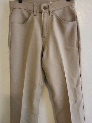 vintage 70's 80's levis khaki tan 28 x 32 pants 10517-6122 dacron