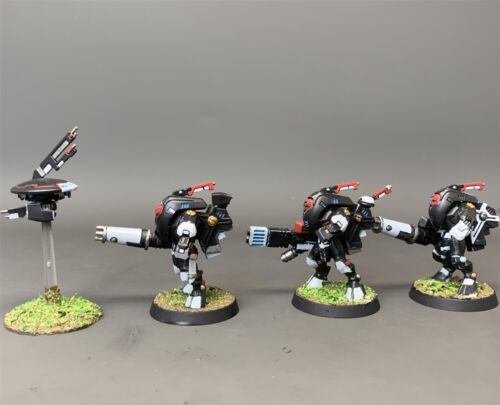 Warhammer 40K Tau Empire Xv25 Stealth Battlesuits Painted Army Games Workshop - Picture 4 of 5