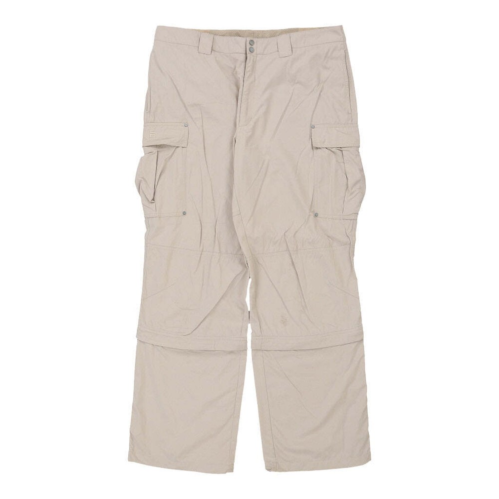 Fila Cream Polyester Cargo Pants - Size 37W 31L