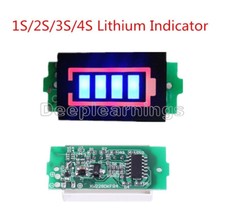 1S/2S/3S/4S 4.2/8.4/12.6/16.8V Lithium Battery Capacity Indicator Power Tester F
