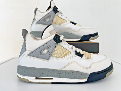 Nike Air Jordan Retro 4 Flight Club White Cement Grey UK 6 EU 39 836016-192