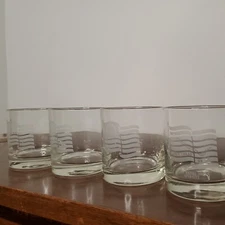  American Flag - four (4) rocks glasses - Etched - Patriotic whiskey glasses 