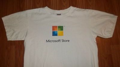 mens womens MICROSOFT computer STORE T-Shirt Medium internet data programs 
