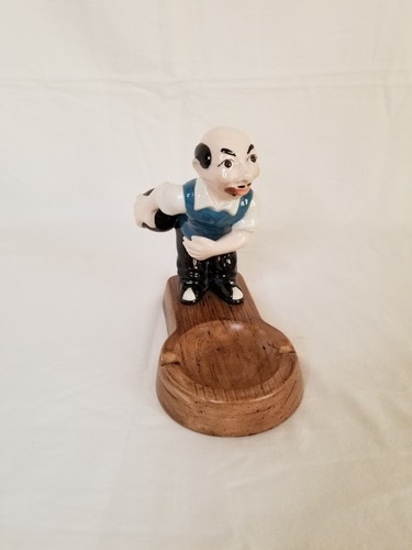 VINTAGE BOWLING Ashtray 1960s🔥Mid Century Hand Painted Gutter Gus RARE 🎳 - Picture 19 of 24