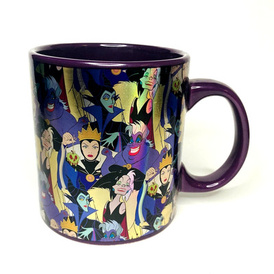 Disney Villains Mug Maleficent Ursula Cruella DeVille Wicked Queen Purple 20 oz