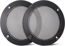 2PCS 4In Black round Speaker Grills Cover, Metal Mesh Speaker Grille Replacement