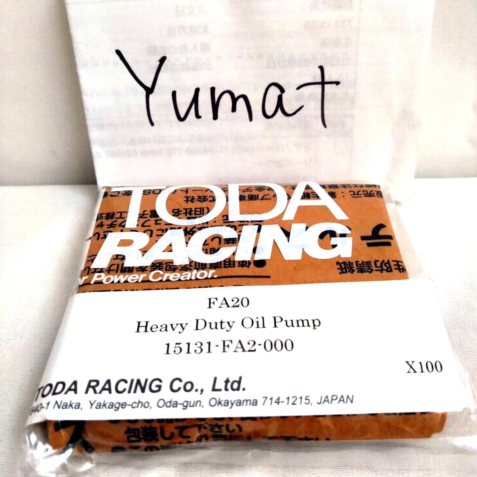 New TODA RACING Heavy Duty Oil Pump  For TOYOTA 86 SUBARU BRZ FA20 15131-FA2-000