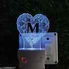 Ukani ALPHABET M Acrylic 3D Optical Illusion Night Lamp, RGB 7 Colors LED Plug