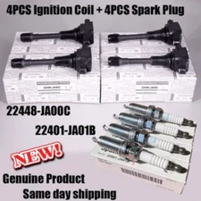 OEM Ignition Coil & NGK Ruthenium Spark Plug For 07-19 Nissan Altima Versa UF549