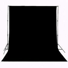 Background Solid Black Backdrop Muslin Portrait 5x7ft,