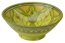 Moroccan Ceramic Plate Bowl Pottery Spanish Salad Pasta Bowl 12inches Large Dish