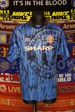 3.5/5 Manchester United adults XL 1992 away original football shirt jersey