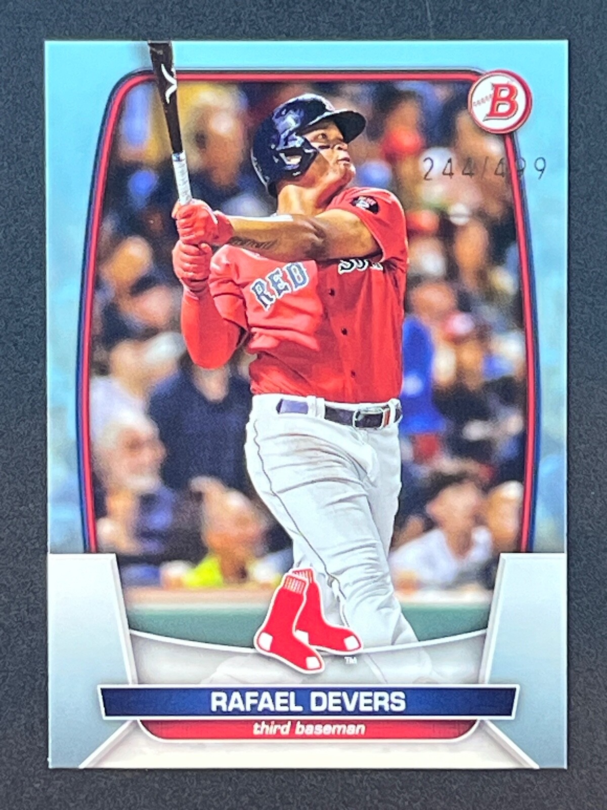 RAFAEL DEVERS 2023 Bowman #31 Sky Blue Parallel /499 Boston Red Sox