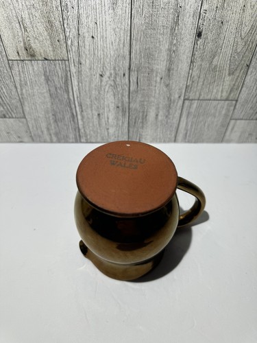 Vintage Creigiau Pottery Wales Welsh Copper Blue Milk Jug Creamer Pitcher - Picture 5 of 5