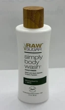 NEW Raw Sugar Simply Body Wash Cold Pressed Winterberry + Mint Travel Size 3oz