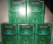 5 Boxes Holiday Living 100-Count 24.7-Ft Multicolor LED Christmas String Lights