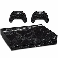 VWAQ Black Marble Decal Skins Designed to Fit Xbox One X Systems - XXGC6