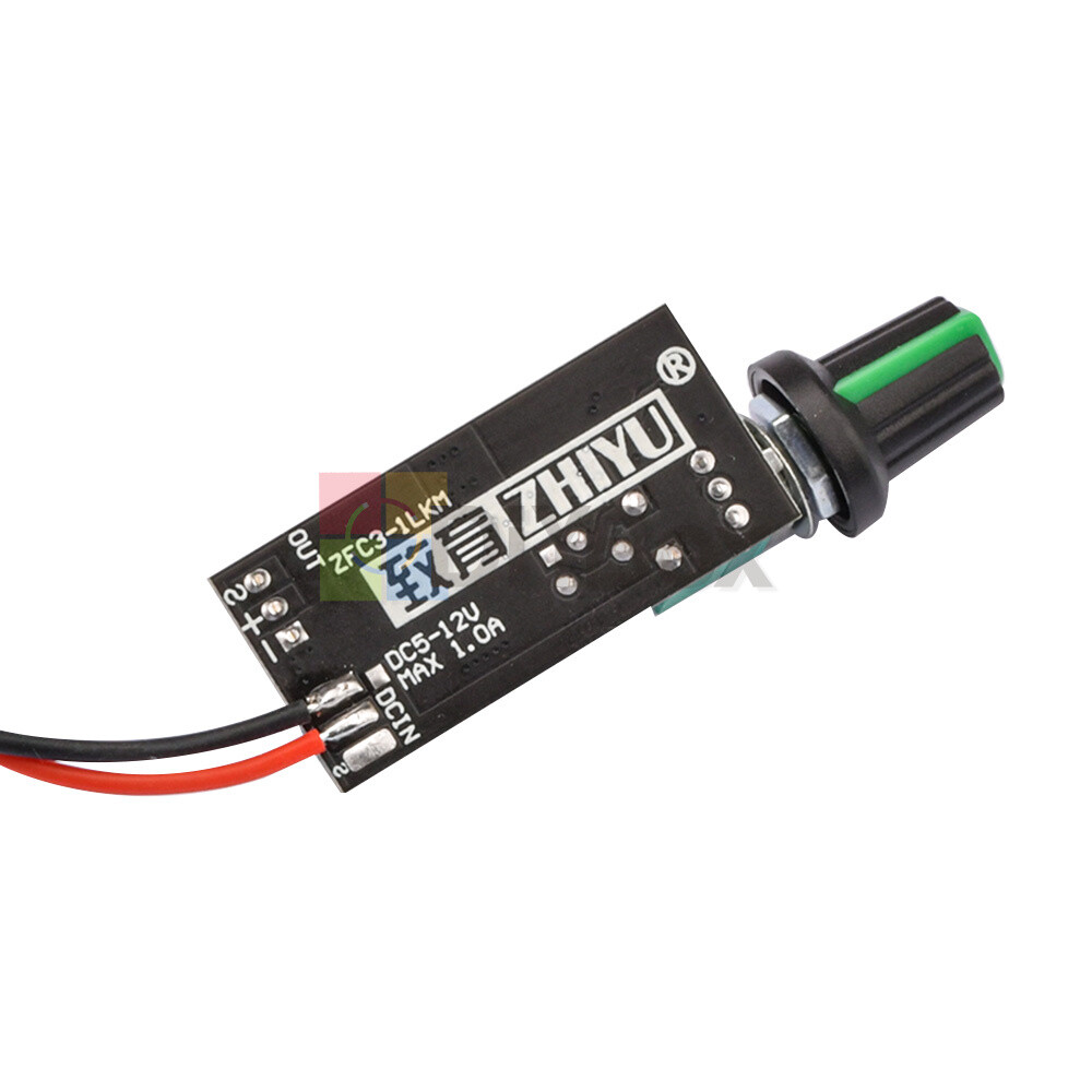 DC 5-12V PWM Fan Governor Speed Control with Knob 2-3 Wire Switch Fan Regulation