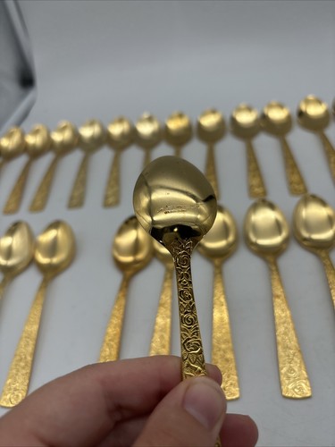 Juego de cubiertos Cellini románico “Japón dorado” 99 piezas con estuche - Imagen 17 de 24