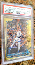2022 Jalen Wilson Bowman Chrome U Gold Shimmer Refractor 1st RC /50 PSA 9 POP 1