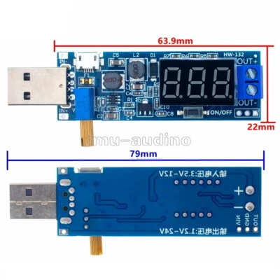 DC-DC 5V to 1.2V~24V USB Step UP/Down Boost Buck Adjustable Power Supply Module