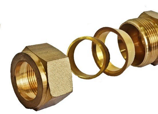 1/2 Tube OD Brass Union Cross Fitting Parker A-Lok 8ECR8-B - Image 2 of 2