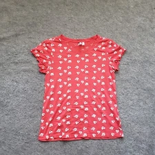 & Other Stories Shirt Womens 4 Red Short Sleeve Casual Cotton Cherries Ladies