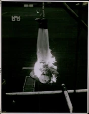 GA61 Orig Maurice Ambler Photo HOTTEST ACT Man Burning on Fire Stunt Performance