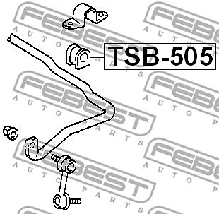 TSB-505 FEBEST Stabiliser Mounting for TOYOTA