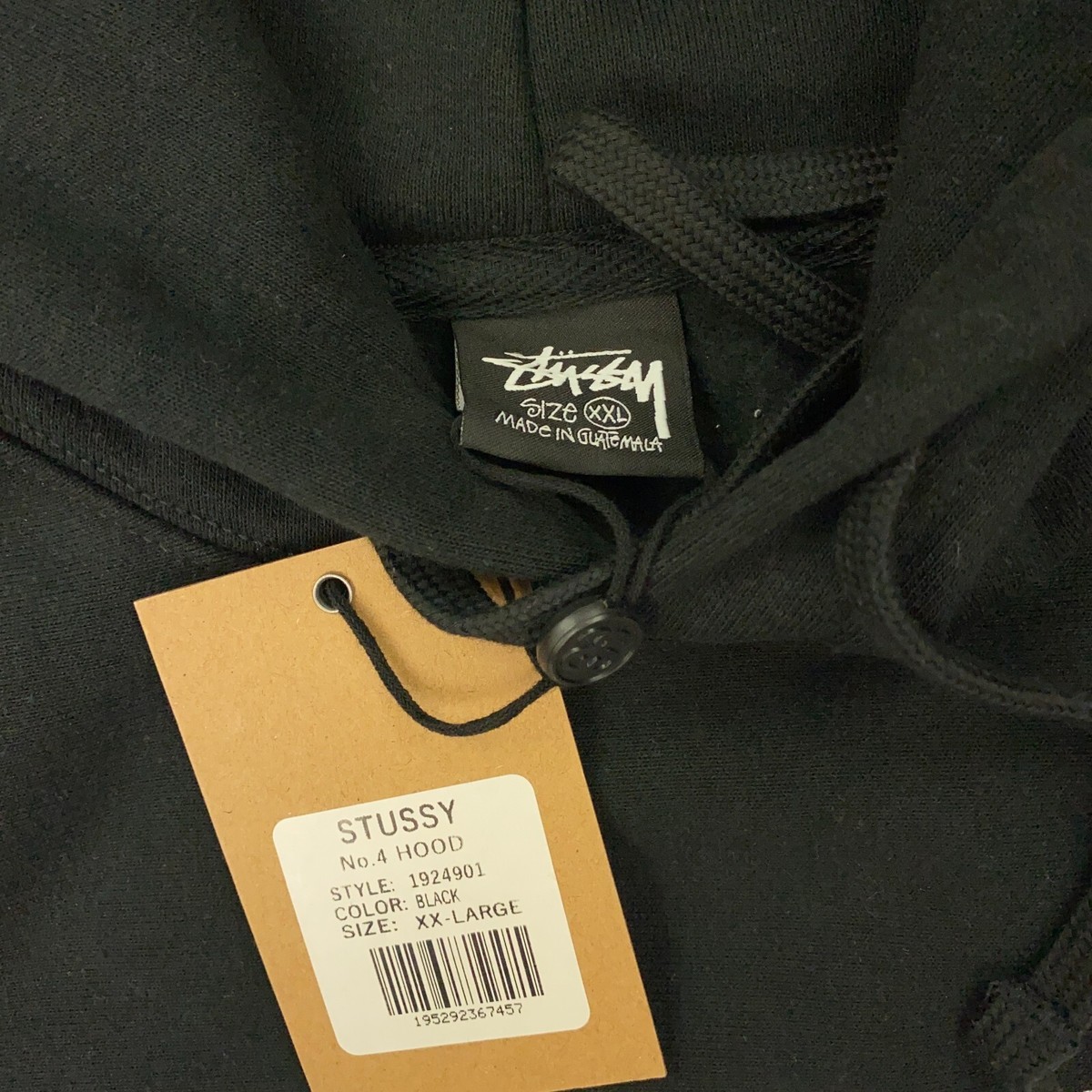 Stussy No 4 N4 Hoodie Mens XXL Black Hooded Sweatshirt NWT | eBay