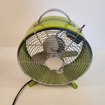 Intertek Electric Fan FTN-F Personal Mini Industrial Metal Lime Green | eBay
