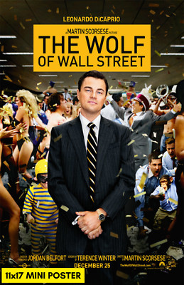The Wolf of Wall Street (2013) Movie Poster 11x17 Scorsese DiCaprio