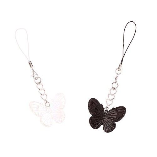 Sweet Cool Colorful Butterfly Mobile Phone Lanyard For Girls Cell Phone Straps - 第 2/15 張圖片