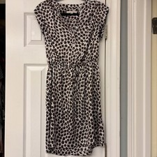 Ann Taylor LOFT Women's Sleeveless Round Neck Button Front Dress Size Small