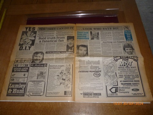 BRIGHTON & HOVE ALBION FC EVENING ARGUS SPECIAL SEAGULLS WEMBLEY FA CUP *FOLDED* - Picture 4 of 15