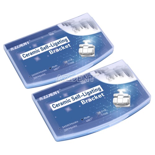 AZDENT Dental Self-Ligating Bracket Buccal Tube MBT Roth 0.022 Hooks 345/Tool - Picture 23 of 52