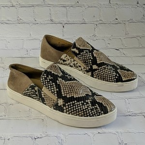 snake print slip ons