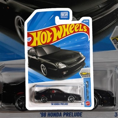 Hot Wheels 98 Honda Prelude Black 1:64 Factory Fresh 5/5 JDM New
