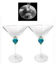 BOMBAY SAPPHIRE 2 x Martini Glasses 250ml LTD EDITION BNWOB RARE